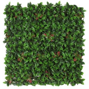 Siepe Artificiale PHOTINIA cm 100x100 in mattonelle